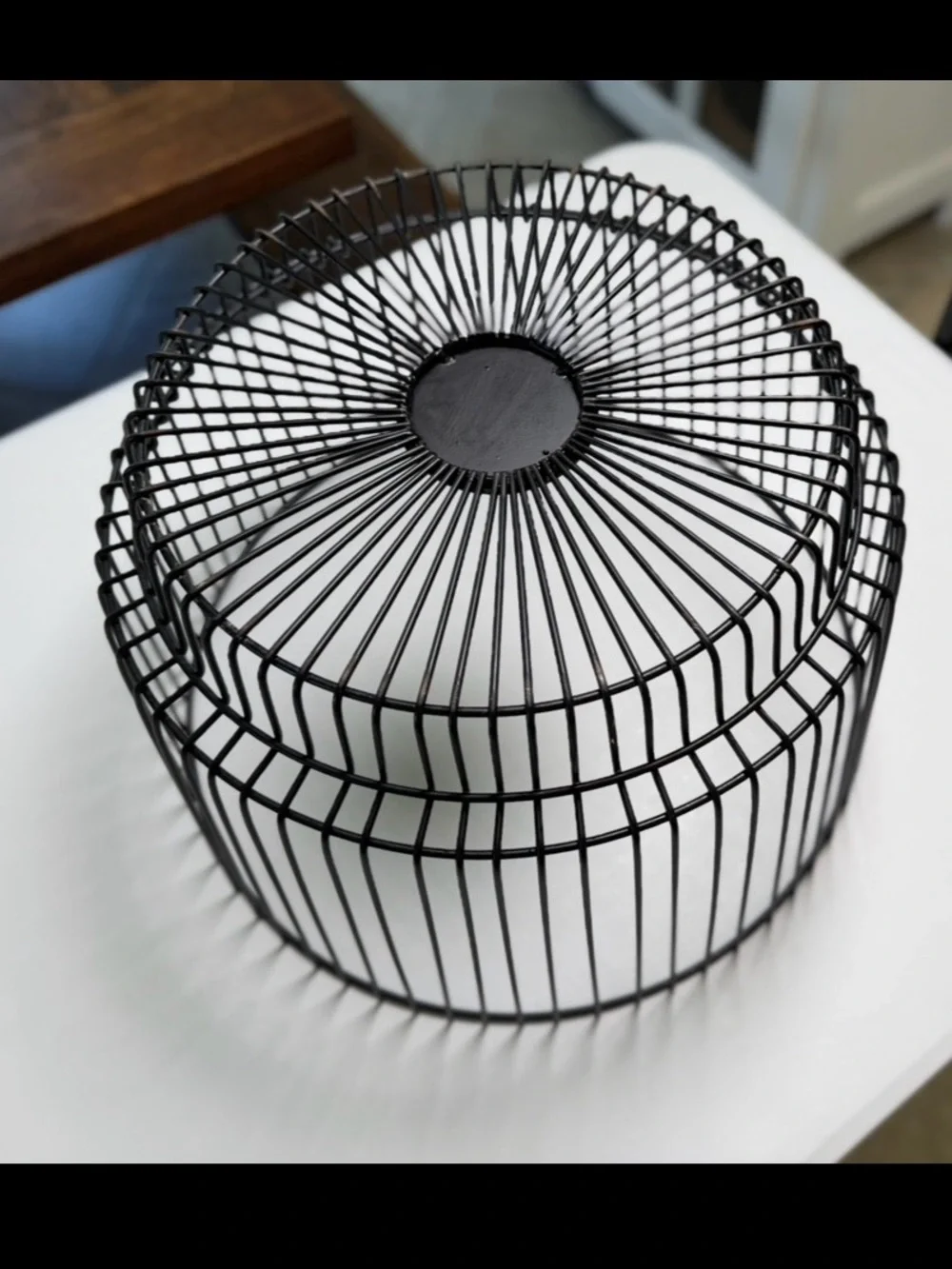 Threshold Metal Round Wire Storage Basket with Black Iron Finish- 18”x11”